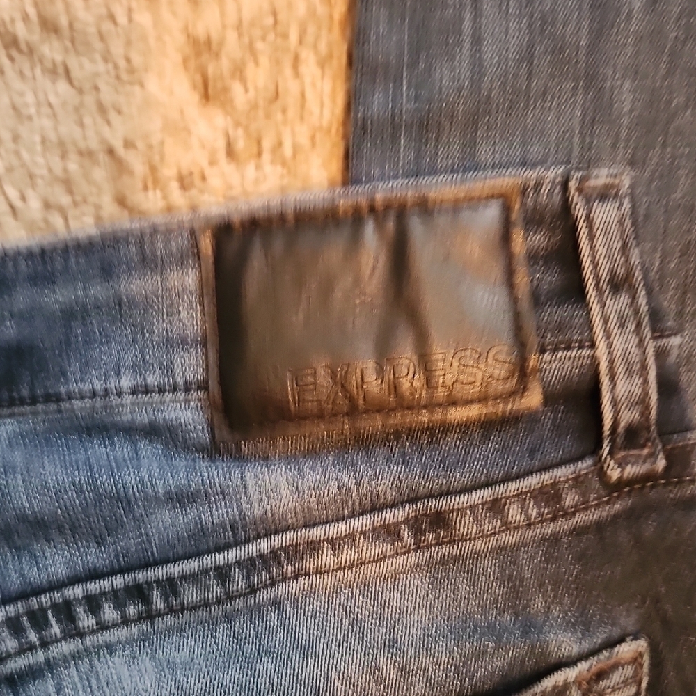 Express Men's Blue Slim Jeans - Picture 5 of 5